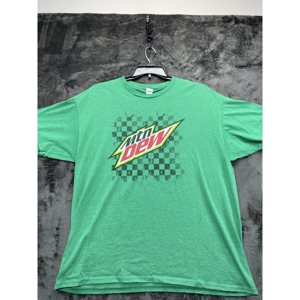 Mountain Dew Graphic Tee XL Green Soda‎ Pop Logo Shirt Men's XL